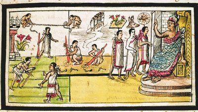 Construction of Tenochtitlan, 1579 by Diego Duran